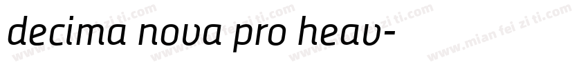 decima nova pro heav字体转换